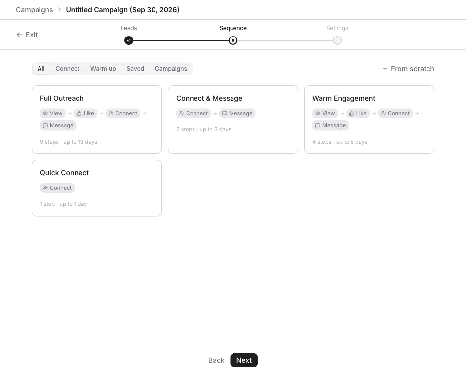 Sequence templates